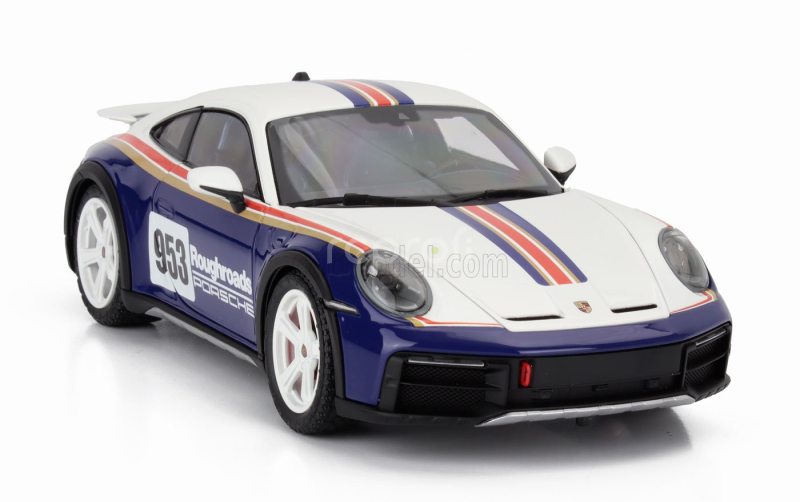 Minichamps Porsche 911 992 N 953 Rally Dakar Roughroads Coupe 2023 1:18 Bílá Modrá