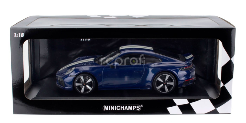 Minichamps Porsche 911 992 Sport Classic Coupe 2022 1:18 Blue Met