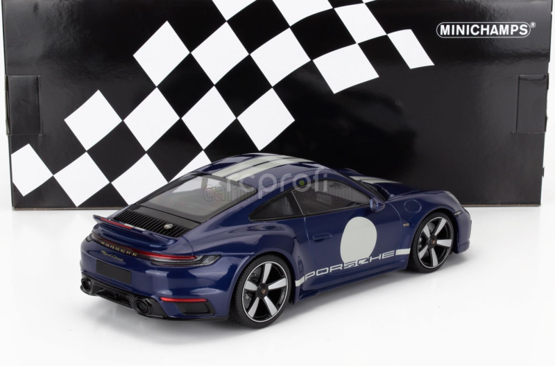 Minichamps Porsche 911 992 Sport Classic Coupe 2022 1:18 Blue Met