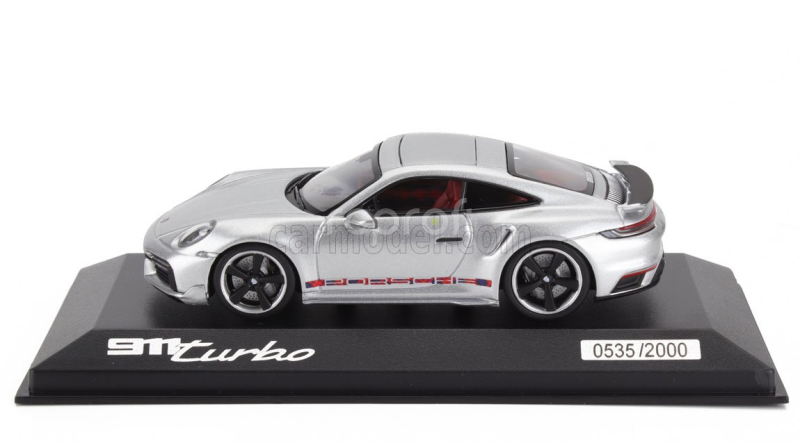 Minichamps Porsche 911 992 Turbo Coupe 2023 - First Turbo Remastered 1:43 Silver