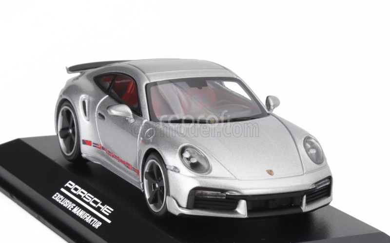 Minichamps Porsche 911 992 Turbo Coupe 2023 - First Turbo Remastered 1:43 Silver