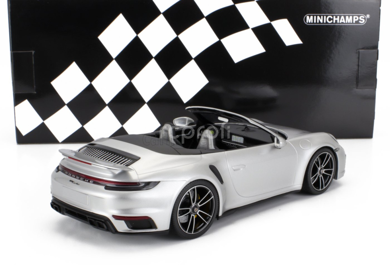Minichamps Porsche 911 992 Turbo S Cabriolet Open 2020 1:18 Silver