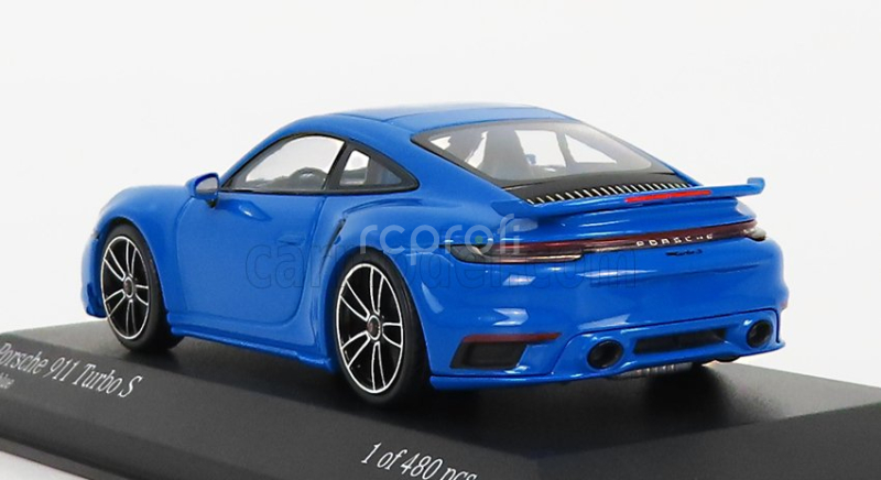Minichamps Porsche 911 992 Turbo S Coupe Sport Design 2021 1:43 Blue