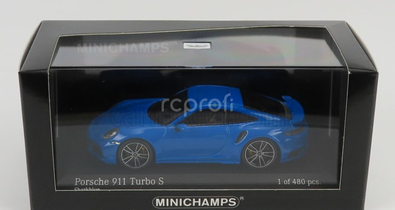 Minichamps Porsche 911 992 Turbo S Coupe Sport Design 2021 1:43 Blue