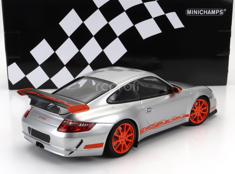 Minichamps Porsche 911 997 Gt3 Rs Coupe 2007 1:18 Silver Red