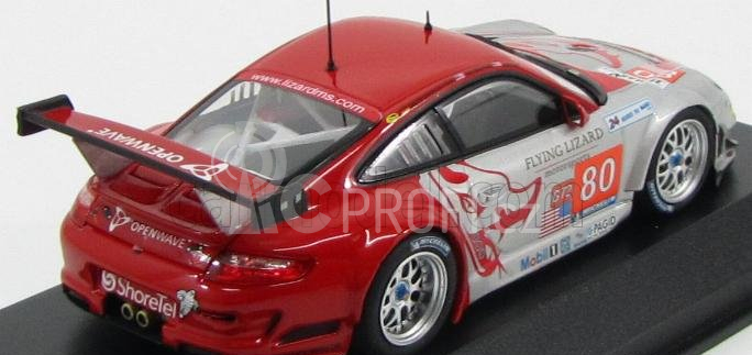 Minichamps Porsche 911 997 Gt3 Rsr 4.0l Team Flying Lizard Motorsports N 80 24h Le Mans 2010 S.neiman - D.law - J.bergmeister 1:43 Červená Stříbrná