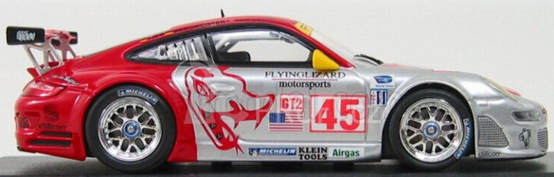 Minichamps Porsche 911 Gt3rsr N 45 12h Sebring 2007 1:43, stříbrnočervená