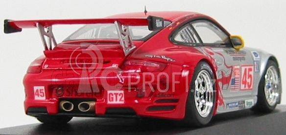 Minichamps Porsche 911 Gt3rsr N 45 12h Sebring 2007 1:43, stříbrnočervená