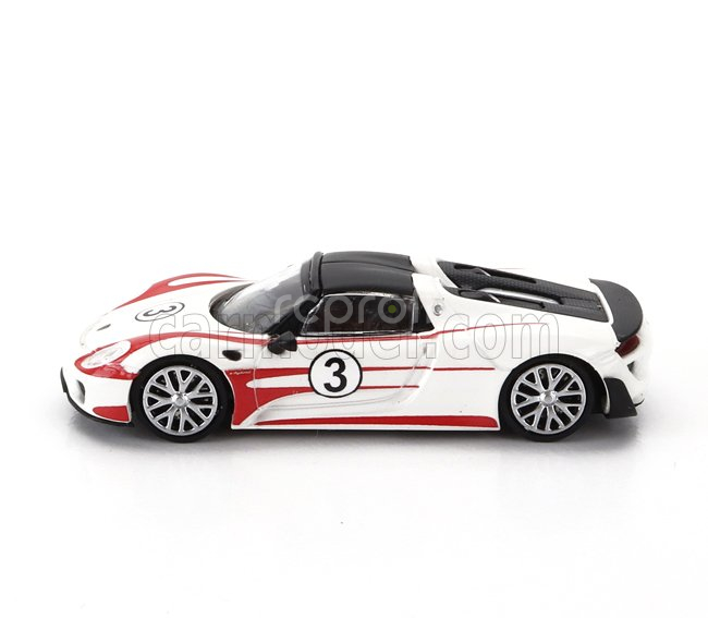 Minichamps Porsche 918 Spyder Salzburg Racing Design N 3 Weissachpackage 2015 1:87 Červená Bílá