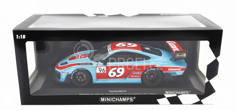 Minichamps Porsche 935/19 Base Gt2 Rs Herbert Motorsport N 96 1:18, červenomodrá