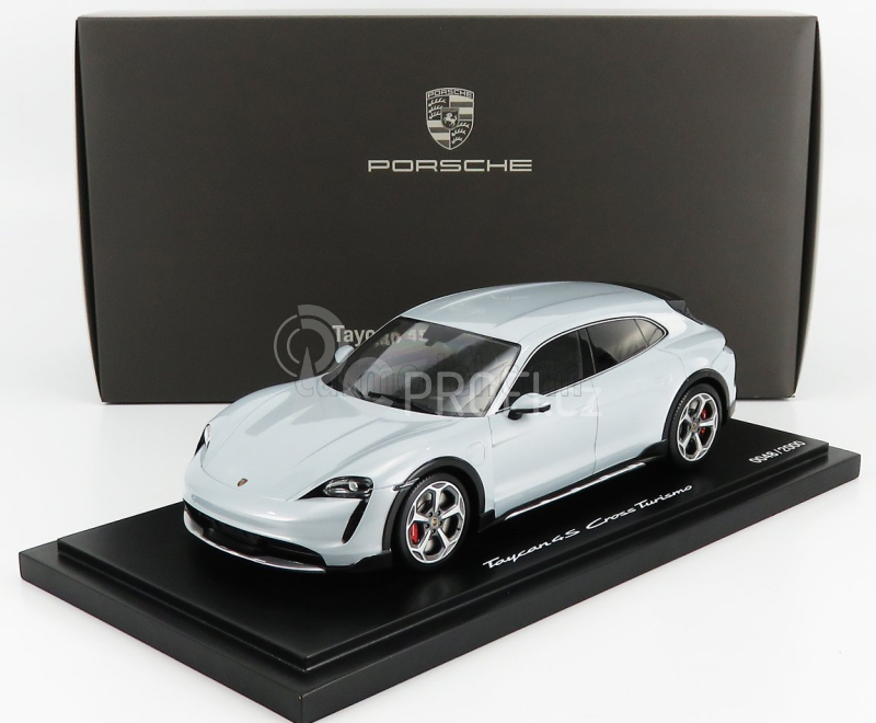 Minichamps Porsche Taycan 4s Cross Turismo 2021 - Con Vetrina - With Showcase 1:18 Ice Grey