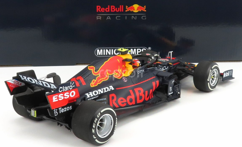 Minichamps Red bull F1  Rb16b Honda Ra620h Team Red Bull Racing N 11 Monaco Gp 2021 Sergio Perez 1:18 Matná Modrá Žlutá Červená
