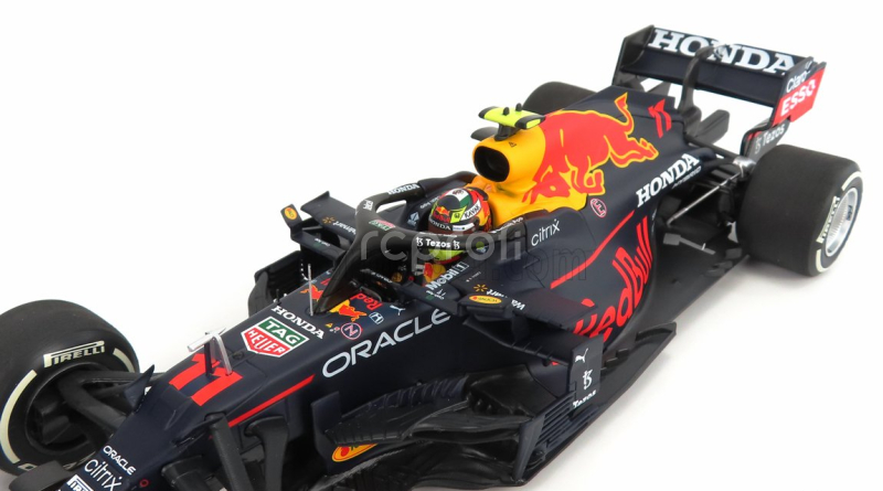 Minichamps Red bull F1  Rb16b Honda Ra620h Team Red Bull Racing N 11 Monaco Gp 2021 Sergio Perez 1:18 Matná Modrá Žlutá Červená
