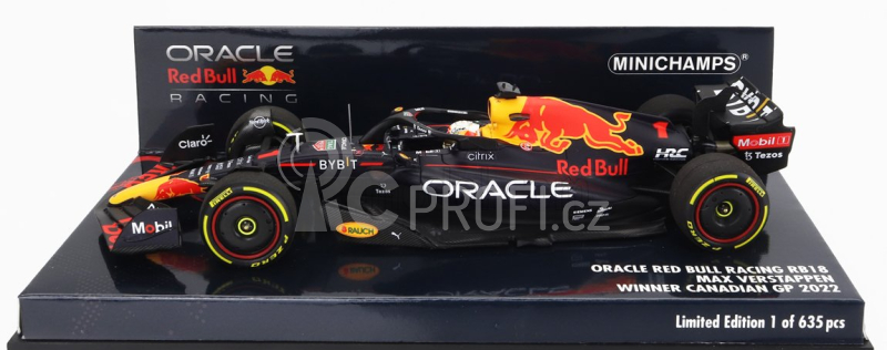 Minichamps Red bull F1 Rb18 Team Oracle Red Bull Racing N 1 1:43, tmavě modrá