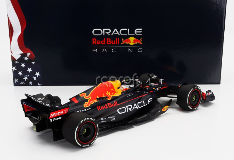 Minichamps Red bull F1  Rb18 Team Oracle Red Bull Racing N 1 World Champion Winner Austin Usa Gp 2022 Max Verstappen 1:18 Matná Modrá Žlutá Červená