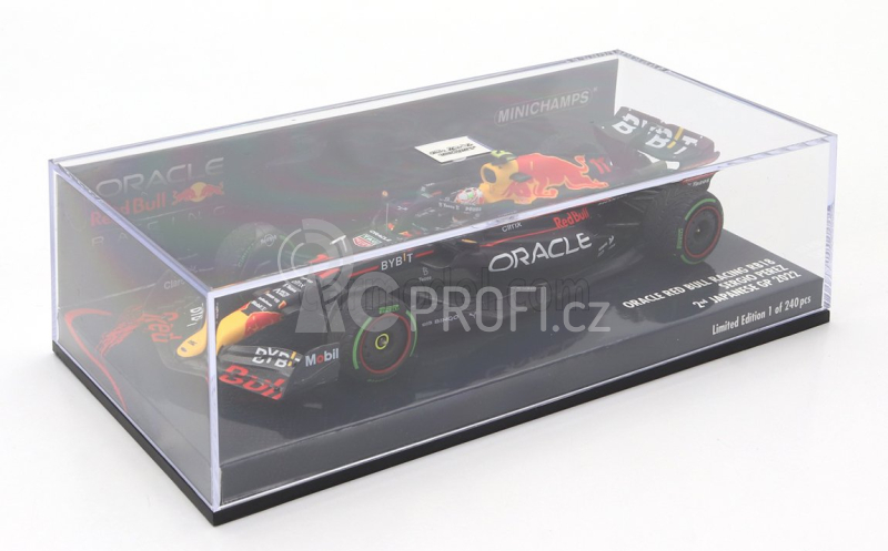 Minichamps Red bull F1 Rb18 Team Oracle Red Bull Racing N 11 2nd Japan Gp 2022 Sergio Perez 1:43 Matná Modrá Žlutá Červená