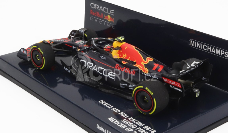 Minichamps Red bull F1 Rb18 Team Oracle Red Bull Racing N 11 1:43, tmavě modrá