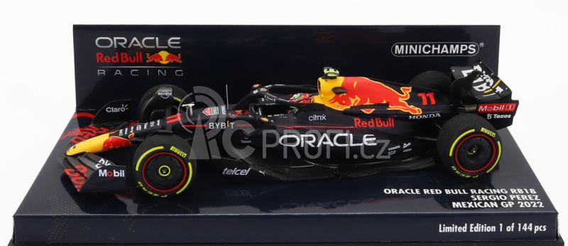Minichamps Red bull F1 Rb18 Team Oracle Red Bull Racing N 11 1:43, tmavě modrá