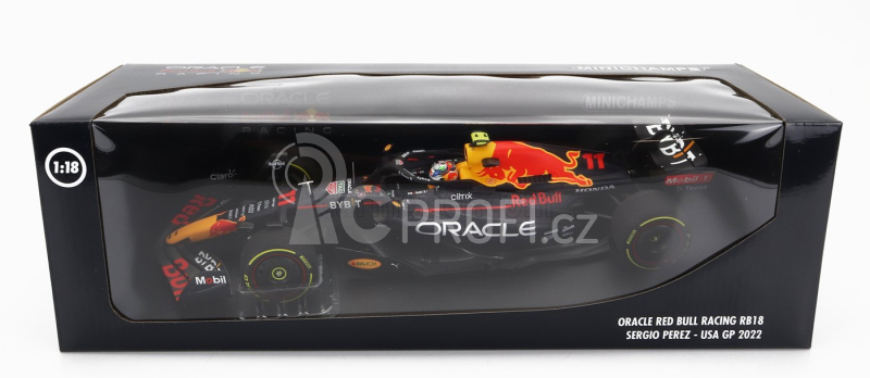 Minichamps Red bull F1 Rb18 Team Oracle Red Bull Racing N 11 1:18, tmavě modrá