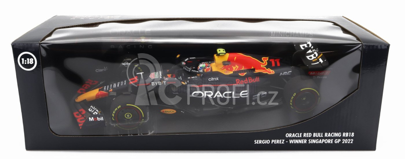 Minichamps Red bull F1 Rb18 Team Oracle Red Bull Racing N 11 1:18, tmavě modrá