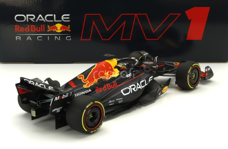 Minichamps Red bull F1  Rb19 Team Oracle Red Bull Racing N 1 World Champion Winner Abu Dhabi Gp 2023 Max Verstappen 1:18 Matt Blue