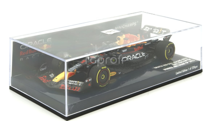 Minichamps Red bull F1  Rb19 Team Oracle Red Bull Racing N 1 World Champion Winner Abu Dhabi Gp 2023 Max Verstappen 1:43 Matt Blue