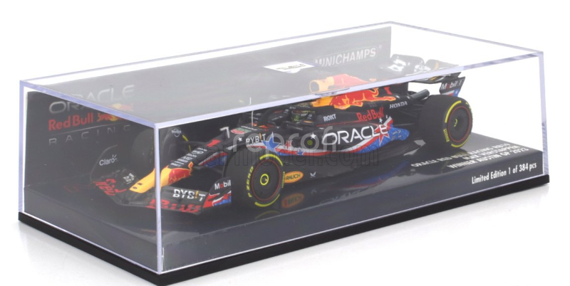 Minichamps Red bull F1  Rb19 Team Oracle Red Bull Racing N 1 World Champion Winner Austin Usa Gp 2023 Max Verstappen 1:43 Matt Blue
