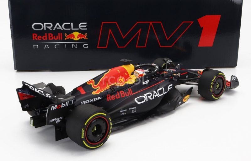 Minichamps Red bull F1  Rb19 Team Oracle Red Bull Racing N 1 World Champion Winner Belgian Gp 2023 Max Verstappen 1:18 Matt Blue