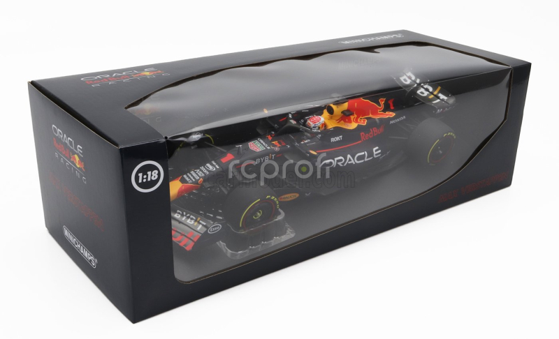 Minichamps Red bull F1  Rb19 Team Oracle Red Bull Racing N 1 World Champion Winner Belgian Gp 2023 Max Verstappen 1:18 Matt Blue