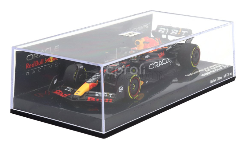Minichamps Red bull F1  Rb19 Team Oracle Red Bull Racing N 1 World Champion Winner British Gp 2023 Max Verstappen 1:43 Matt Blue