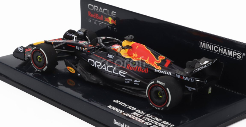 Minichamps Red bull F1  Rb19 Team Oracle Red Bull Racing N 1 World Champion Winner Canada Gp 2023 Max Verstappen 1:43 Matt Blue