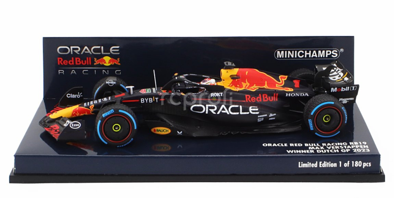 Minichamps Red bull F1  Rb19 Team Oracle Red Bull Racing N 1 World Champion Winner Dutch Gp 2023 Max Verstappen 1:43 Matt Blue