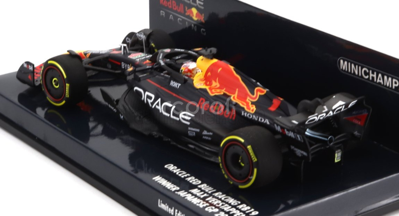 Minichamps Red bull F1  Rb19 Team Oracle Red Bull Racing N 1 World Champion Winner Japan Gp 2023 Max Verstappen 1:43 Matt Blue