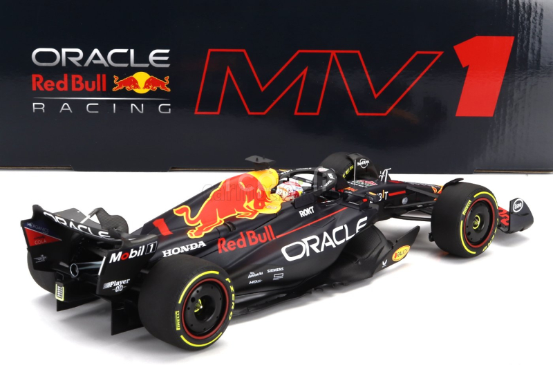 Minichamps Red bull F1  Rb19 Team Oracle Red Bull Racing N 1 World Champion Winner Monza Italy Gp 2023 Max Verstappen 1:18 Matt Blue