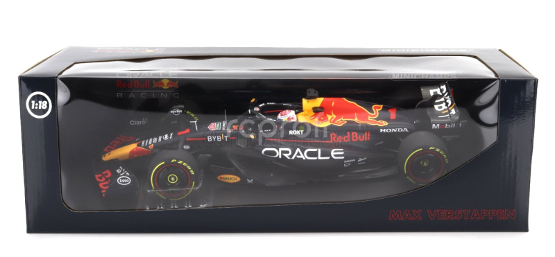 Minichamps Red bull F1  Rb19 Team Oracle Red Bull Racing N 1 World Champion Winner Monza Italy Gp 2023 Max Verstappen 1:18 Matt Blue