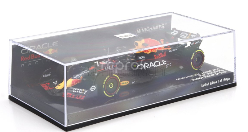 Minichamps Red bull F1  Rb19 Team Oracle Red Bull Racing N 1 World Champion Winner Monza Italy Gp 2023 Max Verstappen 1:43 Matt Blue