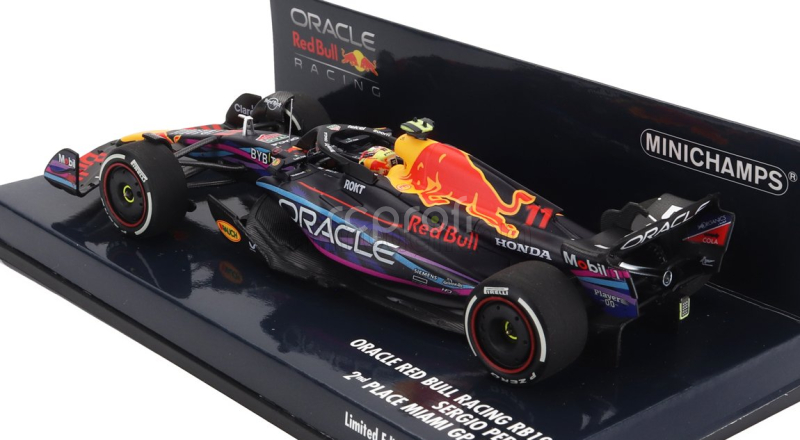 Minichamps Red bull F1  Rb19 Team Oracle Red Bull Racing N 11 2nd Miami Gp 2023 Sergio Perez 1:43 Matt Blue