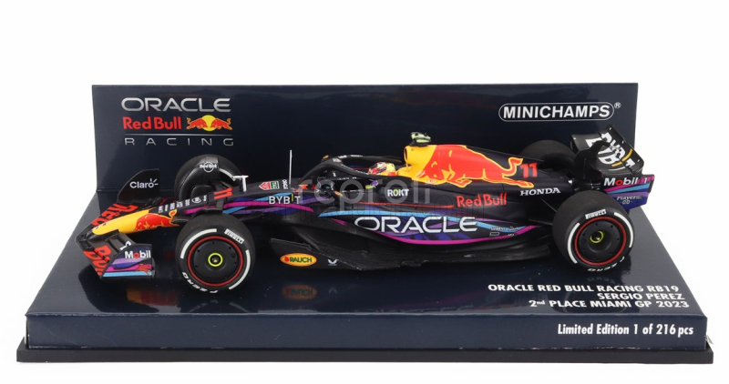 Minichamps Red bull F1  Rb19 Team Oracle Red Bull Racing N 11 2nd Miami Gp 2023 Sergio Perez 1:43 Matt Blue