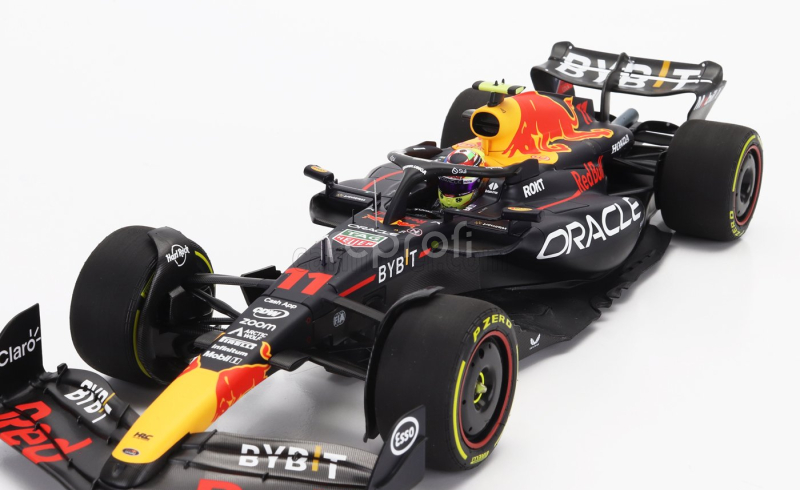 Minichamps Red bull F1  Rb19 Team Oracle Red Bull Racing N 11 2nd Monza Italy Gp 2023 Sergio Perez 1:18 Matt Blue