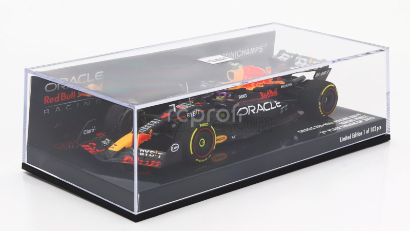 Minichamps Red bull F1  Rb19 Team Oracle Red Bull Racing N 11 2nd Monza Italy Gp 2023 Sergio Perez 1:43 Matt Blue