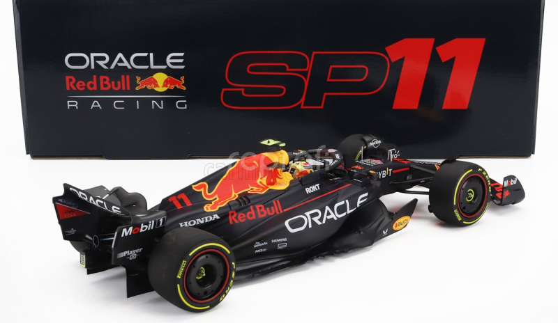 Minichamps Red bull F1  Rb19 Team Oracle Red Bull Racing N 11 4th Abu Dhabi Gp 2023 Sergio Perez 1:18 Matt Blue