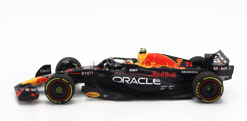 Minichamps Red bull F1  Rb19 Team Oracle Red Bull Racing N 11 4th Abu Dhabi Gp 2023 Sergio Perez 1:18 Matt Blue