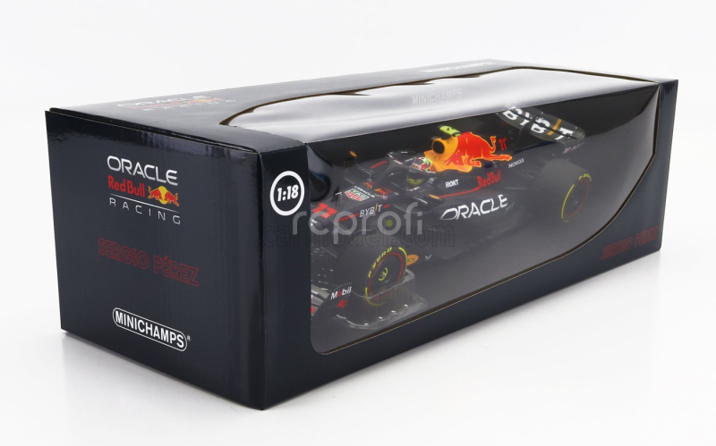 Minichamps Red bull F1  Rb19 Team Oracle Red Bull Racing N 11 4th Abu Dhabi Gp 2023 Sergio Perez 1:18 Matt Blue