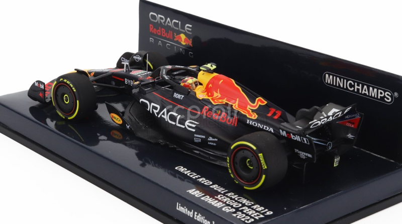 Minichamps Red bull F1  Rb19 Team Oracle Red Bull Racing N 11 4th Abu Dhabi Gp 2023 Sergio Perez 1:43 Matt Blue