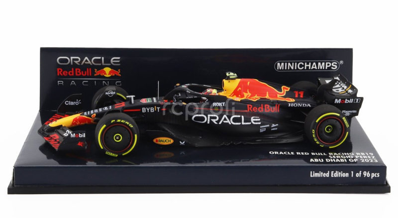 Minichamps Red bull F1  Rb19 Team Oracle Red Bull Racing N 11 4th Abu Dhabi Gp 2023 Sergio Perez 1:43 Matt Blue