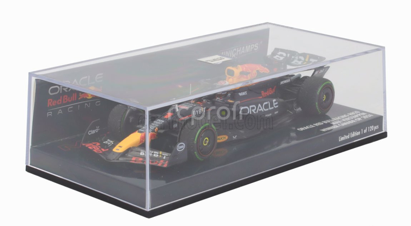 Minichamps Red bull F1  Rb20 Team Oracle Red Bull Racing N 1 World Champion Winner Canada Gp 2024 Max Verstappen 1:43 Modrá Žlutá Červená