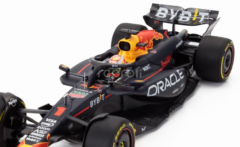 Minichamps Red bull F1  Rb20 Team Oracle Red Bull Racing N 1 World Champion Winner Spanish Gp 2024 Max Verstappen 1:18 Modrá Žlutá Červená