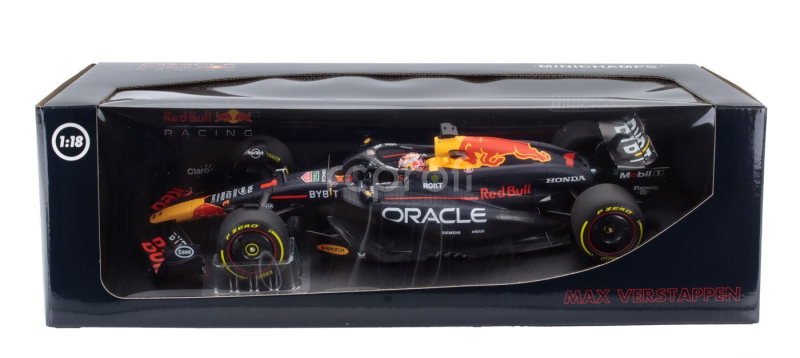 Minichamps Red bull F1  Rb20 Team Oracle Red Bull Racing N 1 World Champion Winner Spanish Gp 2024 Max Verstappen 1:18 Modrá Žlutá Červená