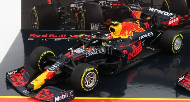 Minichamps Red bull Set F1  2x F1  Rb16b Honda Ra620h Team Red Bull Racing N 33 Max Verstappen 2021 World Champion + N 11 2021 Sergio Perez 1:43 Matná Modrá Žlutá Červená