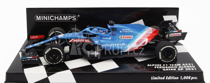 Minichamps Renault F1 A521 Renault E-tech 20b Team Alpine N 14 1:43, modrá